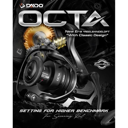 (HANUN01) reel daido octa power handle 2000-3000 - reel spinning daido