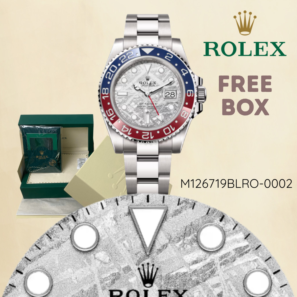 (NEW ARRIVAL) COD INCLUDE BOX Jam Tangan Rolex ORIGINAL 100% Seri GMT MASTER II M126719BLRO-0002 Pri