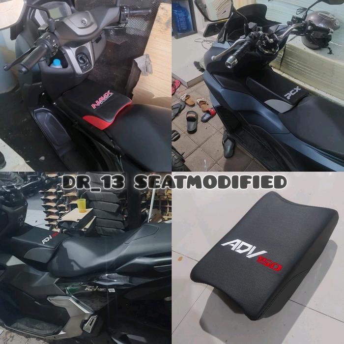 JOK BONCENGAN ANAK ADV 160 ADV 150 BEAT VARIO NMAX PCX LOGO BORDIR - Logo bordir Hitam, nmax