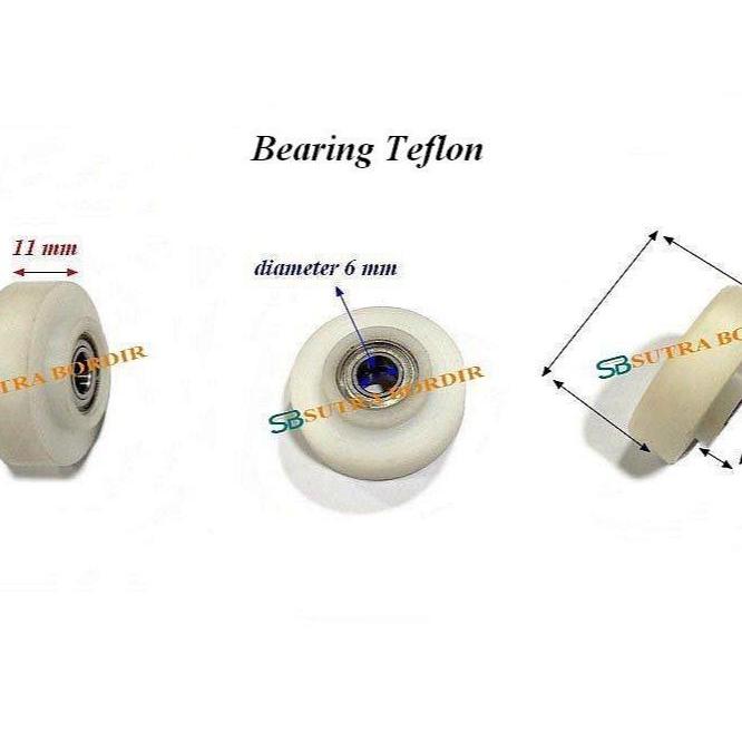 bearing teflon 686z as 6mm bearing teflon tipe B bearing 686z Teflon Bearing Frame Mesin Bordir Komp