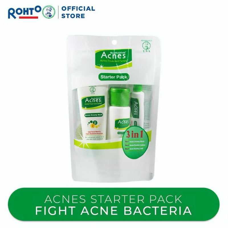 Acnes Starter Pack/Paket Perawatan Jerawat 3IN1