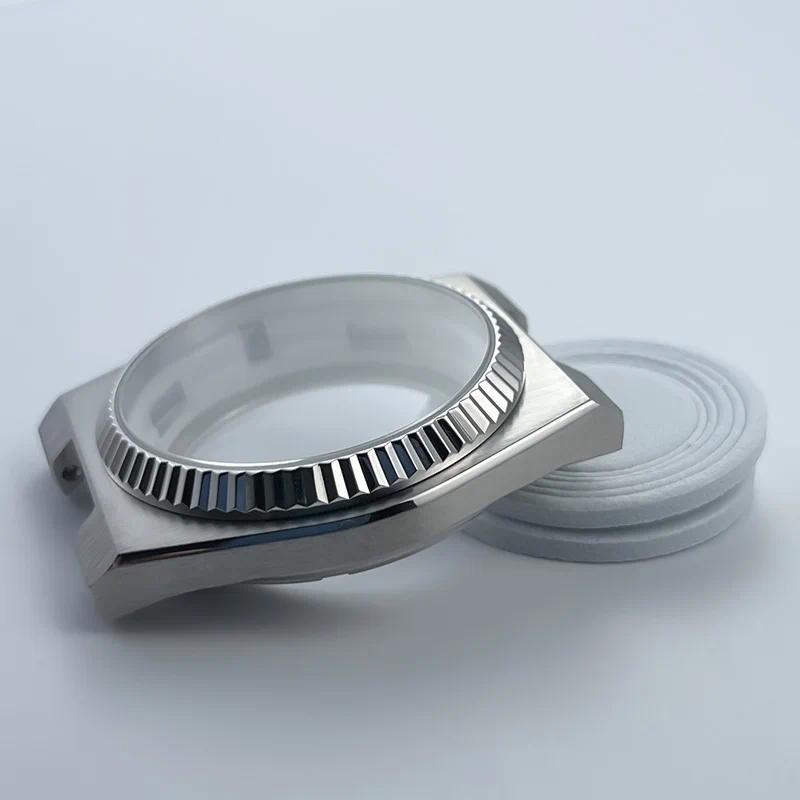 Casing Kaca Safir Golden NH35 NH36 40mm dengan Tali untuk Jam Tangan Dial 318mm, Aksesoris untuk Mes
