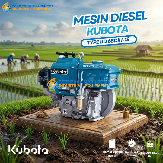 Mesin diesel 6.5HP Kubota RD 65 DIH-1S Engine penggerak 6,5 PK Hopper