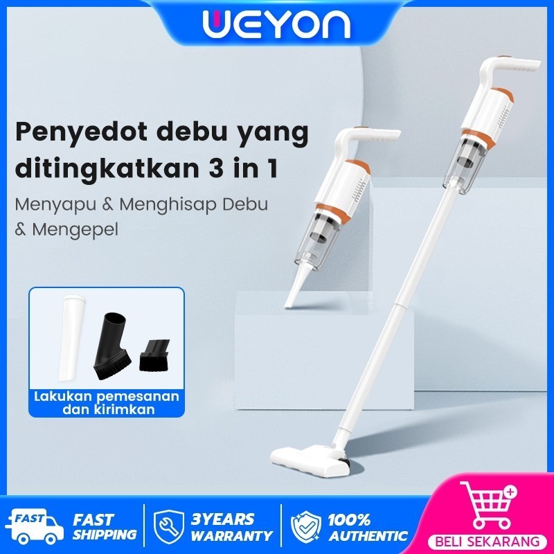 Weyon Cordless Vacuum Cleaner Penyedot Debu 2 In 1 Portable Wireless Mini Penyedot Debu Vacum Cleane