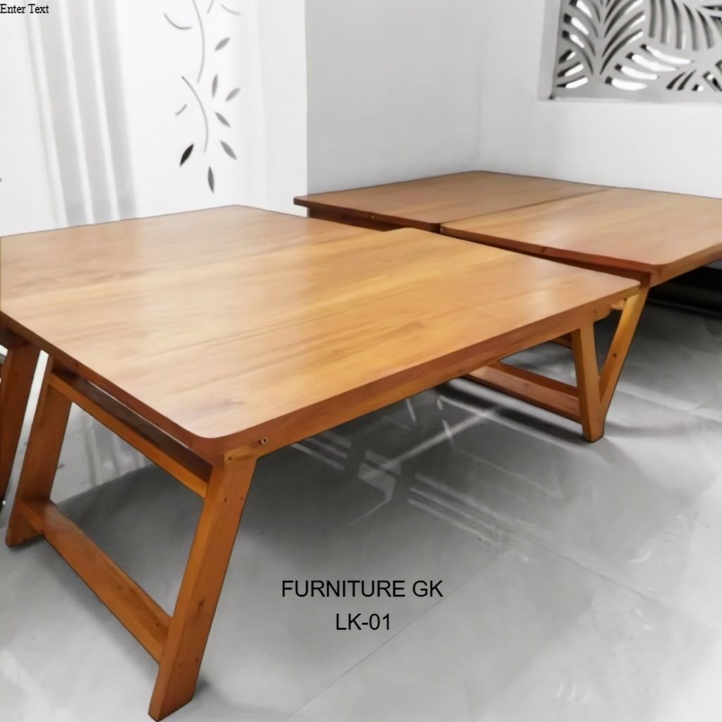 PROMO LJ-01 MEJA LESEHAN MEJA LIPAT KAYU JATI MEJA NGAJI MEJA BELAJAR DAMPAR KAYU JATI