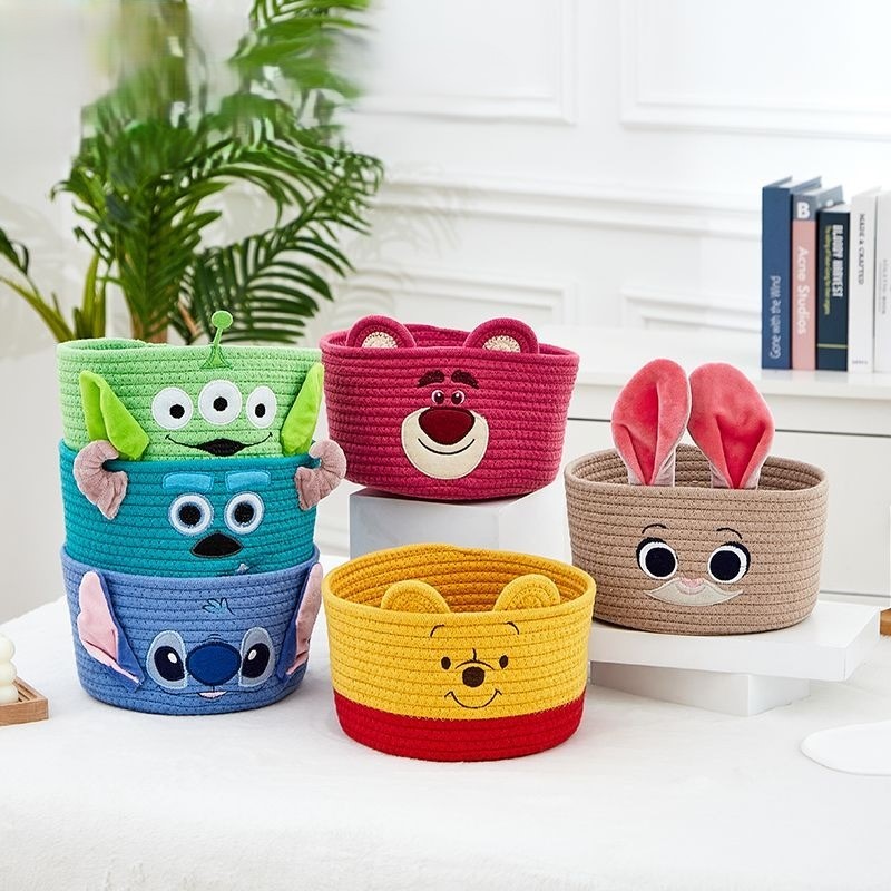 sney New Product Storage Basket Cute Cartoon Bizarre and Novel Key Stationery Storage Winnie The Poo