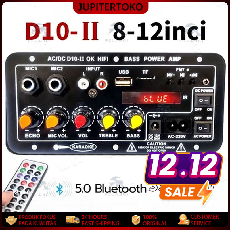 Amplifier Bluetooth Super Bass 12V/24V/220V Modul Speaker Bluetooth Power Amplifier