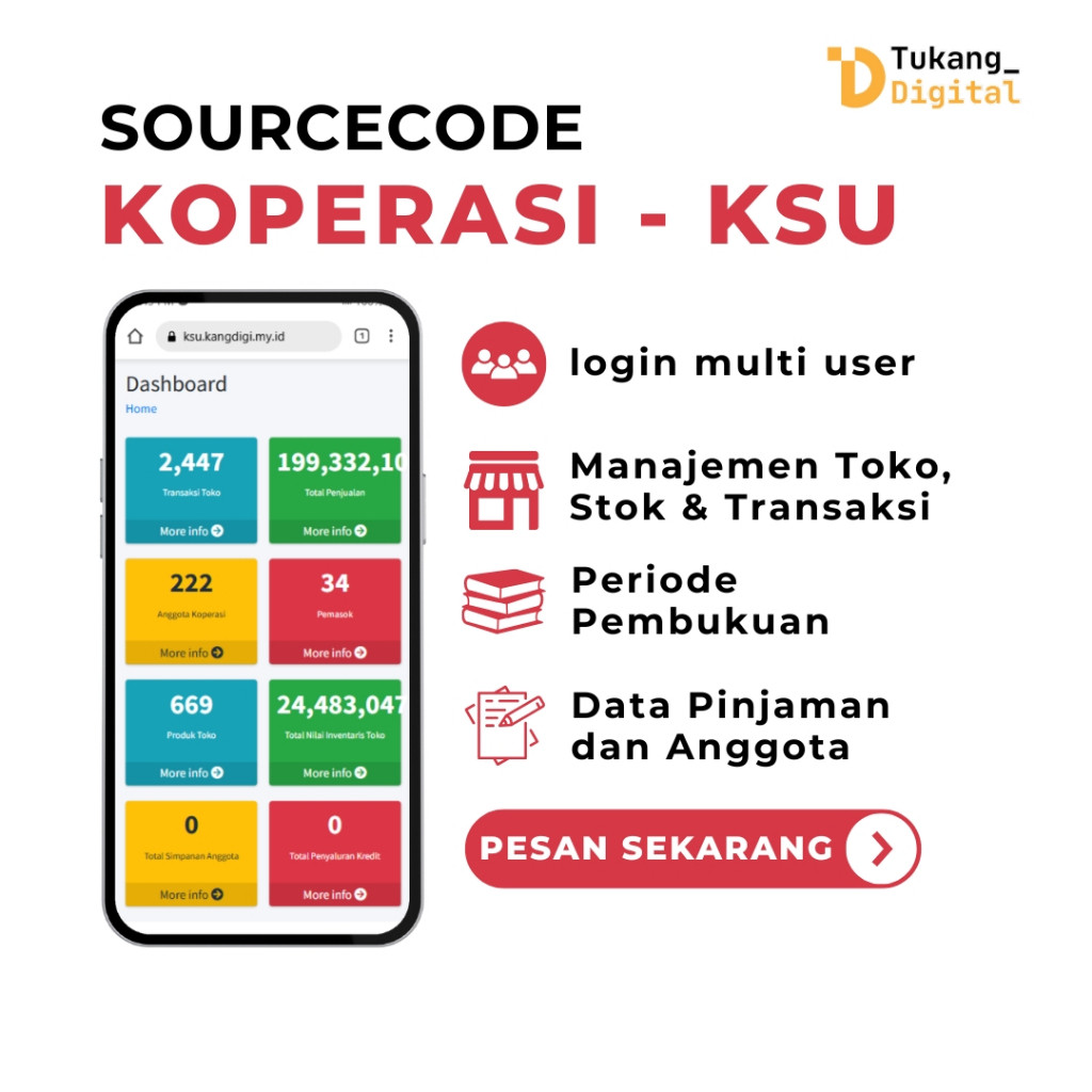 Website Koperasi Serba Usaha Simpan Pinjam KSU KSP