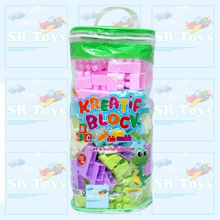 SR Toys Mainan Block Blok Kreatif Bongkar Pasang 270 Biji sampai 52 Biji Termurah Terlaris FREE Tas 