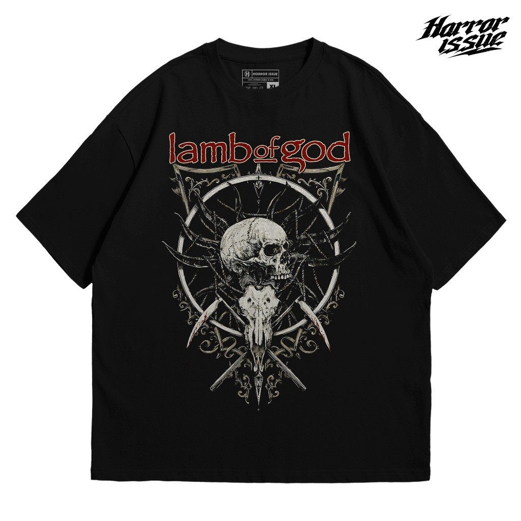 T-shirt Lamb Of God Black - Kaos Lamb of gos Premium Cotton Unisex S - XXL