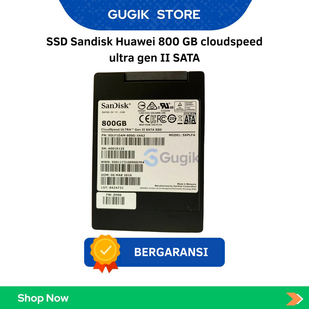 SSD Sandisk Huawei 800 GB cloudspeed ultra gen II SATA