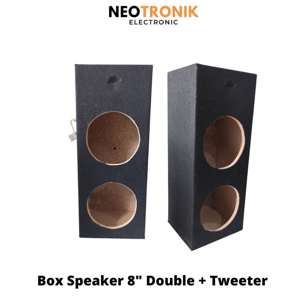 BOX SPEAKER 8INCH DOUBLE PLUS LUBANG TWEETER