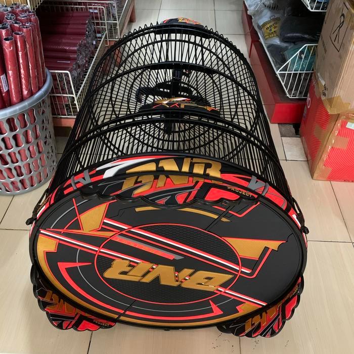 SANGKAR KANDANG MURAI BNR RACING 3D RED GOLD BARU NO 2