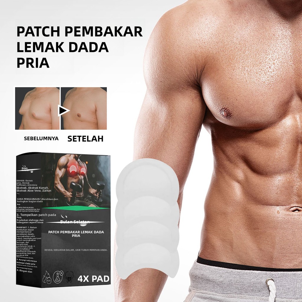 South Moon Patch Pengencang Dada Pria Patch Perawatan Pijat Otot Dada Anti-Jatuh Pengencang Payudara