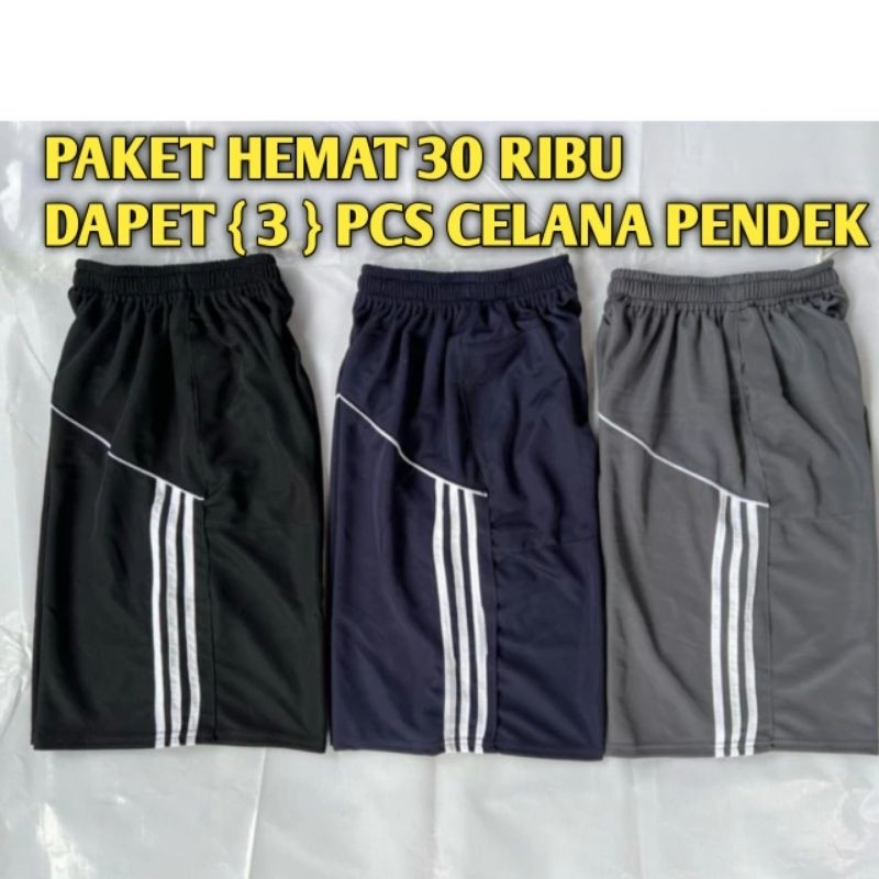 (3 pcs) CELANA PENDEK PRIA/KOLOR