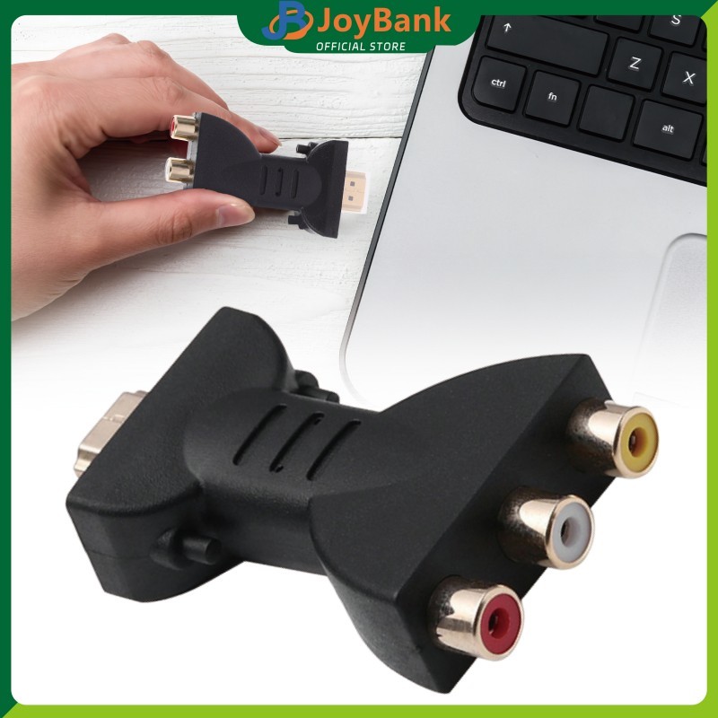 Adapter HDMI To RCA Full HD 1080P Port 3 Warna Audio Video Output Kualitas Tinggi Gambar Jernih Untu