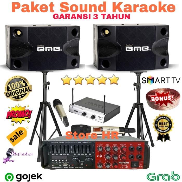 paket sound system karaoke bmb 8 inch CS 252 V mic ashley original