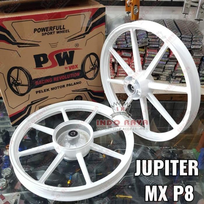 Velg pelek velek racing jupiter mx vega zr jupiter z baru palang 8 lurus ring 17 PSW RACING - Putih,