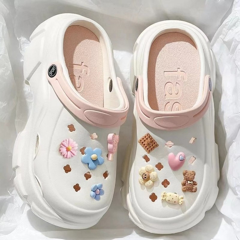 Sandal  Wanita 2026 karet Tebal Kodok Wedges EVA Sandal Baim Wanita Korea style Kekinian Sandal Fuji