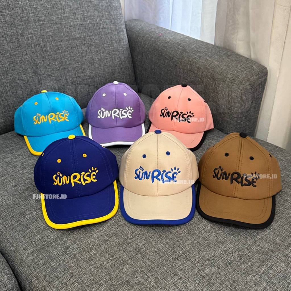 Topi Baseball Anak Cowok Cewek Bosir SunRise Kombinasi Korea Style - Topi Anak Perempuan Laki-Laki