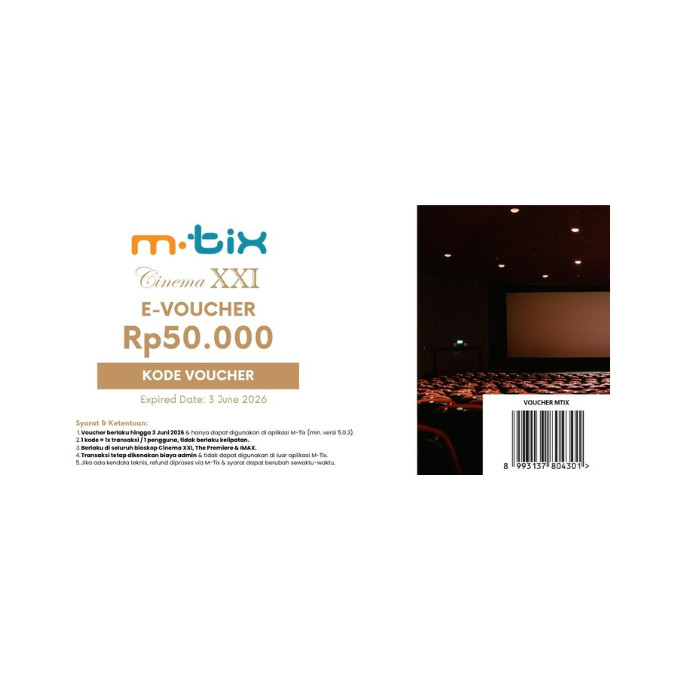 [Gift Not For Sale] Voucher M-Tix