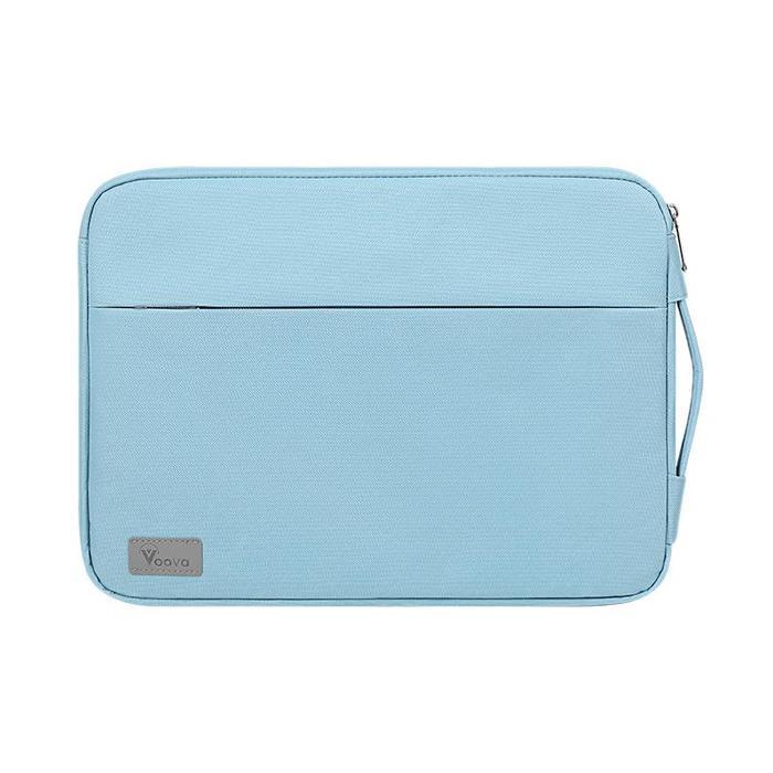 [COD] Tas Laptop 4 Warna/ Tas Laptop Kanvas Premium/ Tas Laptop Dengan Handle - Biru muda, 13-14 Inc