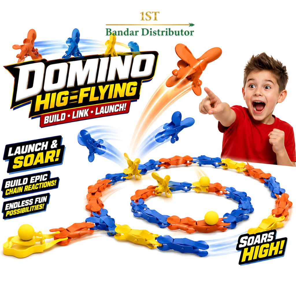 Mainan Anak DOMINO HIG-FLYING 72PCS 8603 Mainan Game Board Family Kid Mainan Anak Perempuan