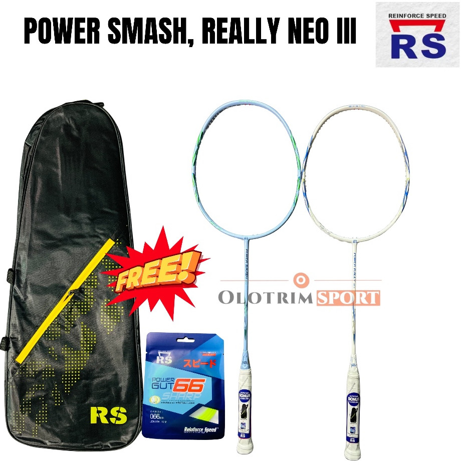 Fit|| Raket Badminton RS Power Rally / Pure / Max / Smash / Arc Neo III Original