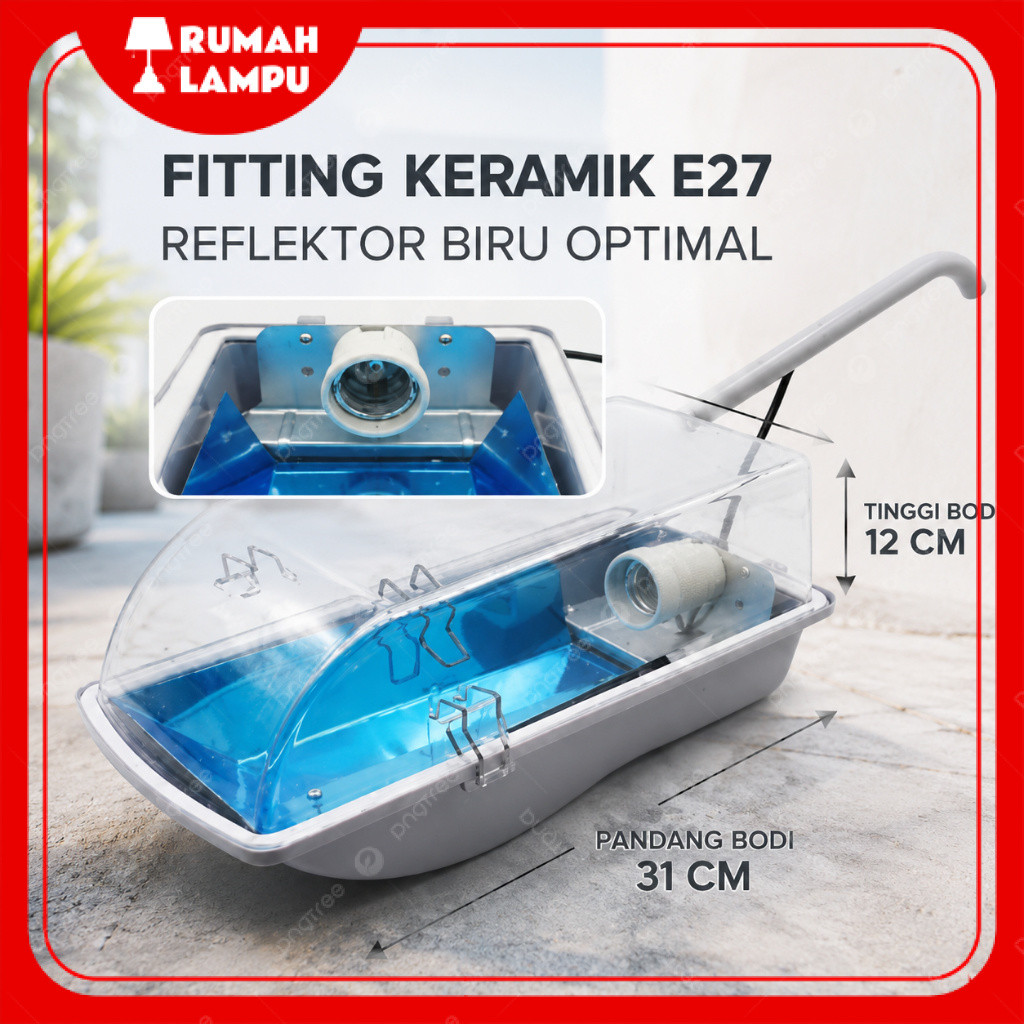 Kap Lampu Jalan E27 Outdoor Waterproof IP65 Fitting Lampu PJU Alumunium - Anti Karat & Tahan Air