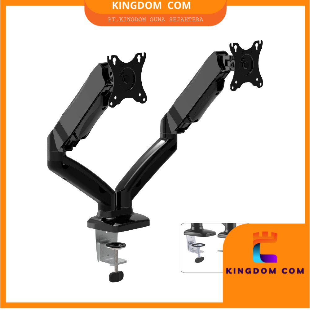 Bracket TV Monitor LED LCD Gas Spring OXIMUS ZDP1128 1128 Tilt Swivel - Putih