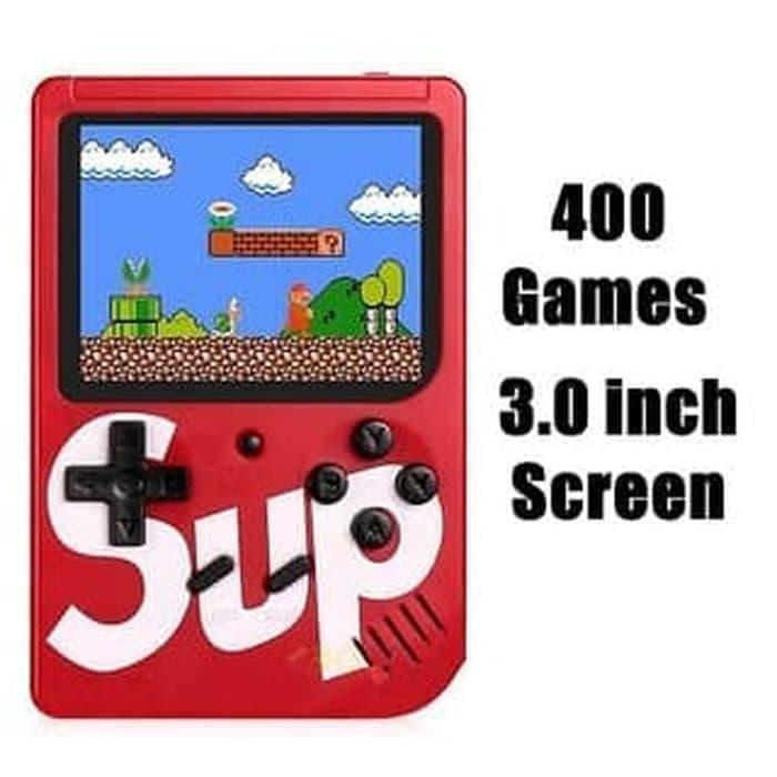 GAMEBOY RETRO MINI SUP 400 IN 1 GAME BOX PORTABLE MAINAN ANAK - Hitam