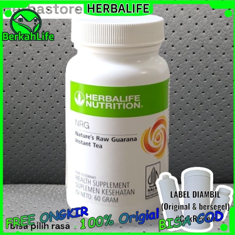 Herbalife Nutrition NRG Teh Instan Penambah Energi Dan Stamina LABEL DILEPAS Nature's Raw Guarana In