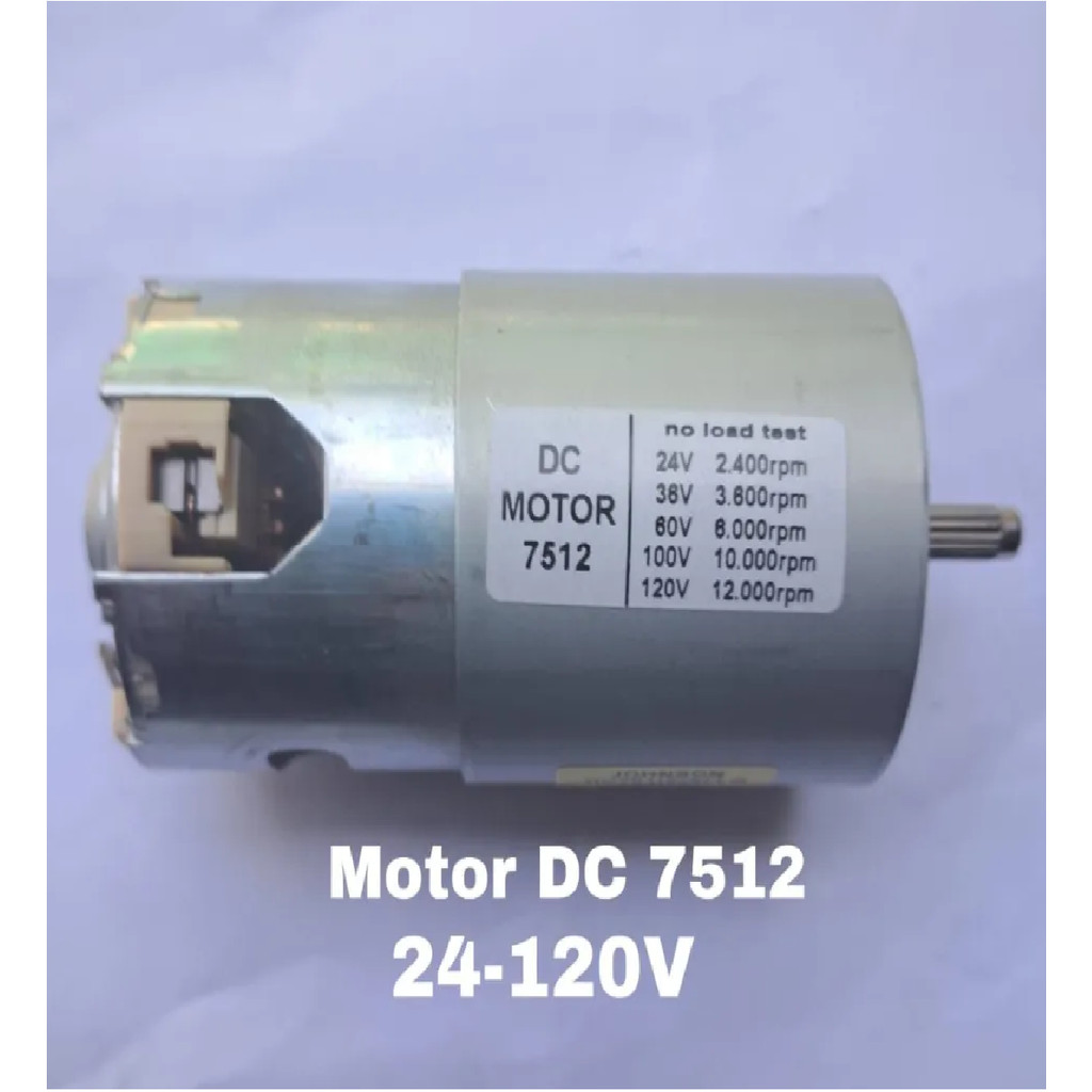 Motor DC 7512 Dinamo Motor 7512 DC 24V - 120V Motor DC maksimal 120V