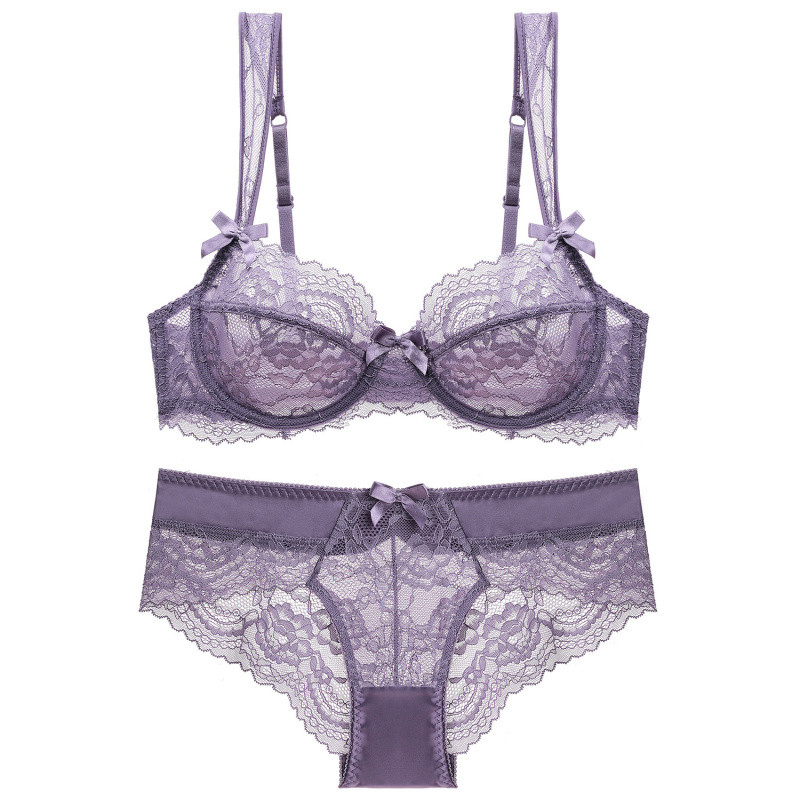 [COD]Set bra lingerie renda seksi transparan ultra tipis untuk wanita