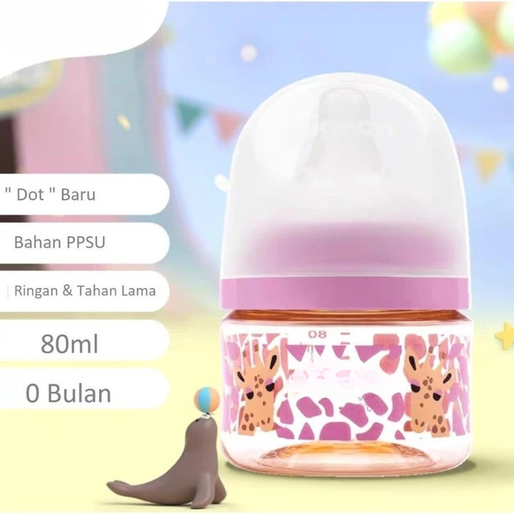 ( OTH653 ) ( DEFECT ) ( TANPA DUS ) Botol dot susu pigeon PPSU Wide Neck Gen 3 New Design 80 ML