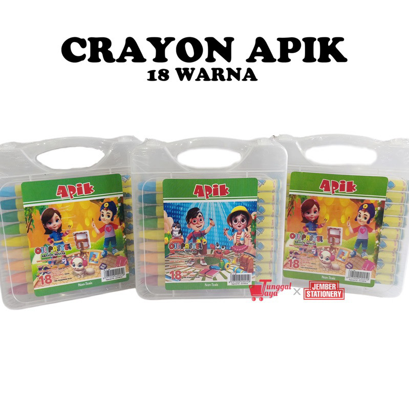 Crayon Apik 18 Warna | Oil Pastel Apik