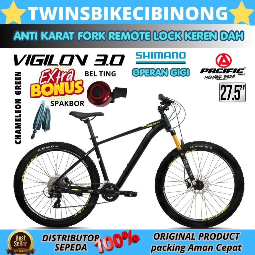 Sepeda Gunung MTB 27,5 PACIFIC VIGILON 3.0 SPEK TINGGI HARGA MURAH