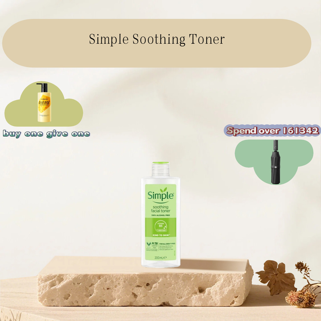 Simple Kind to Skin Soothing Facial Toner - Hydrating & Refreshing Alcohol-Free Toner 200ml