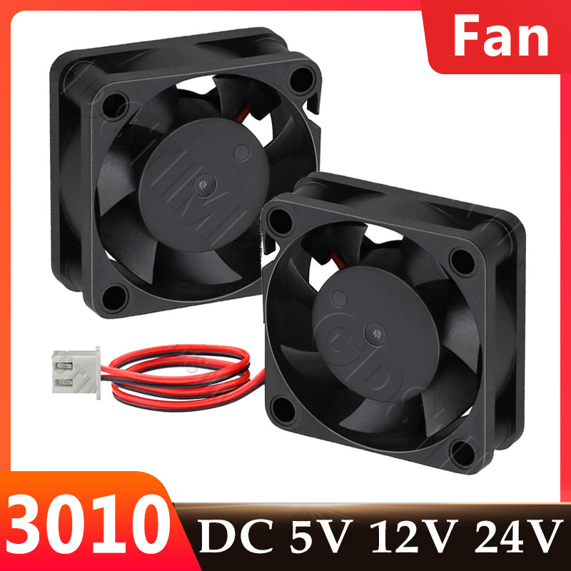 Gdstime 3010 Fan 24V Raal Fan 30mm 12V 8.4V 5V Dual Ball Cooling Fan 3cm 2PIN DC Brushless Cooler 3D