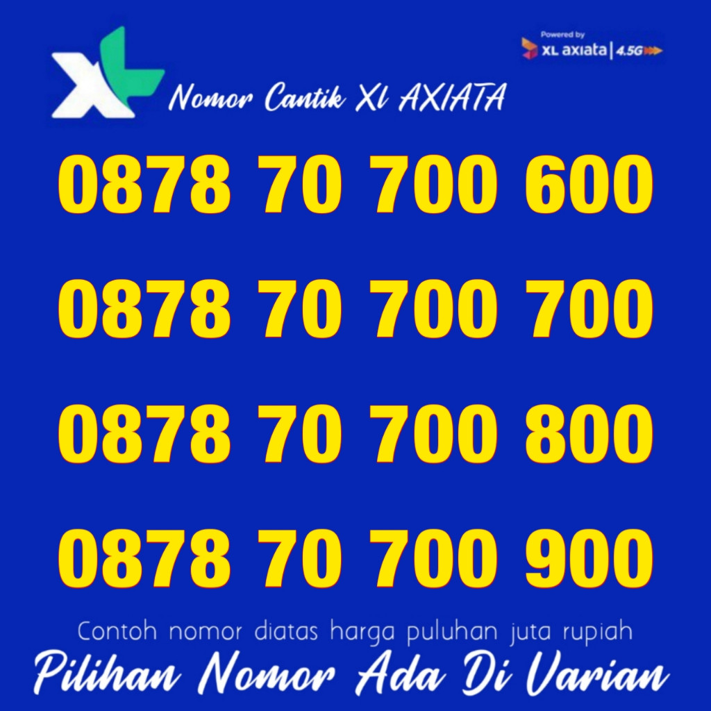 Kartu Perdana Nomor Cantik XL AXIATA XL12 - 10 Digit - 11 Digit - 12 Digit