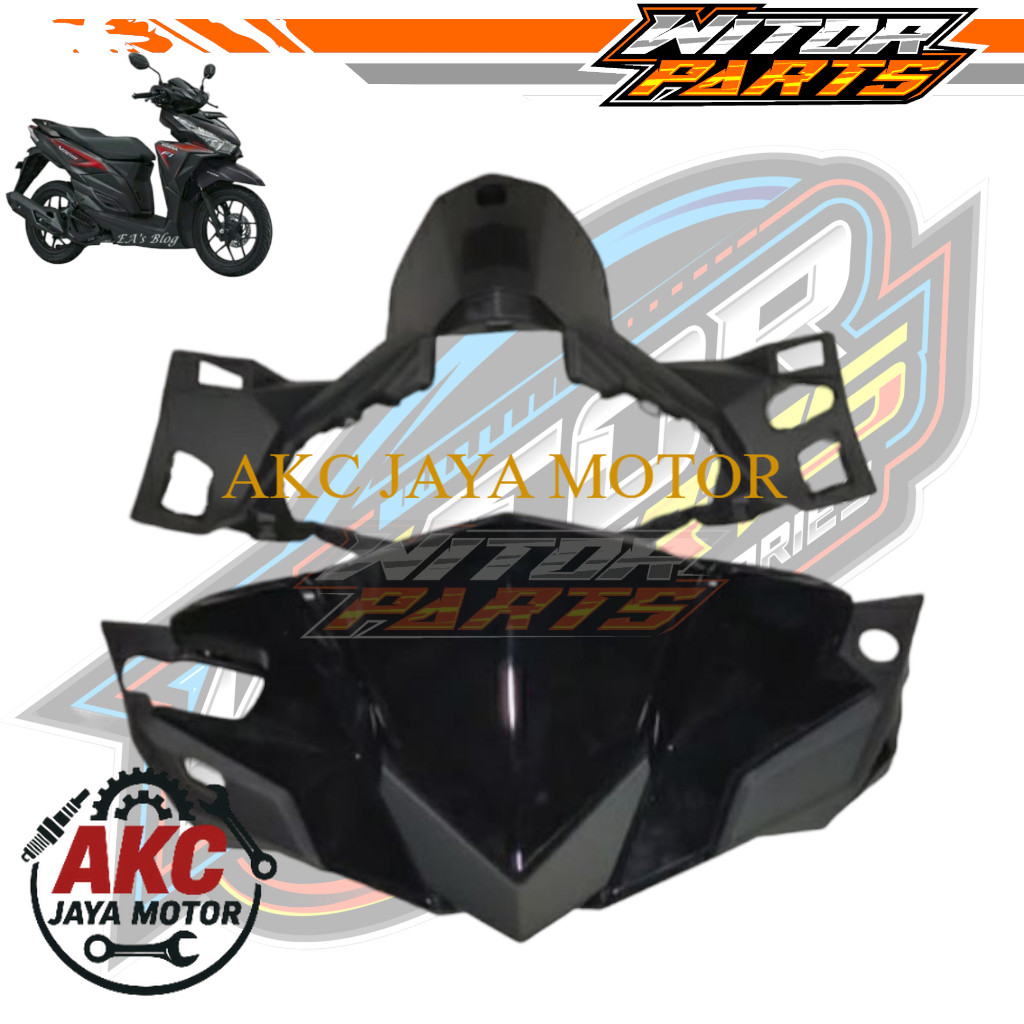 Batok Kepala Depan Belakang Vario 125 150 Led Old Set Lis Cover Speedometer Hitam / Batok Kepala Dep