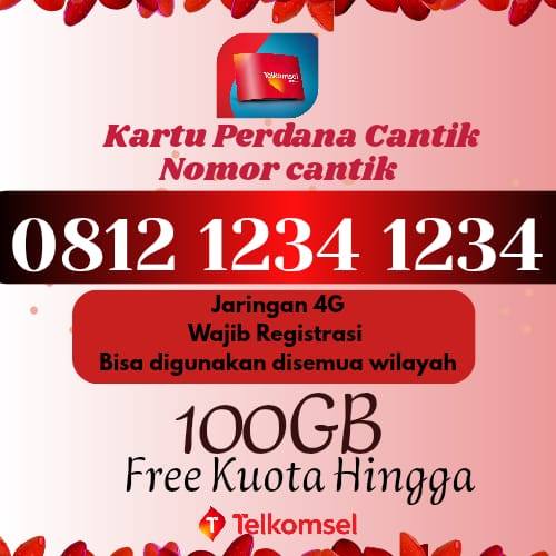Nomer Cantik 12 Digit simPATI Nocan Telkomsel 4G 5G Bonus 100GB