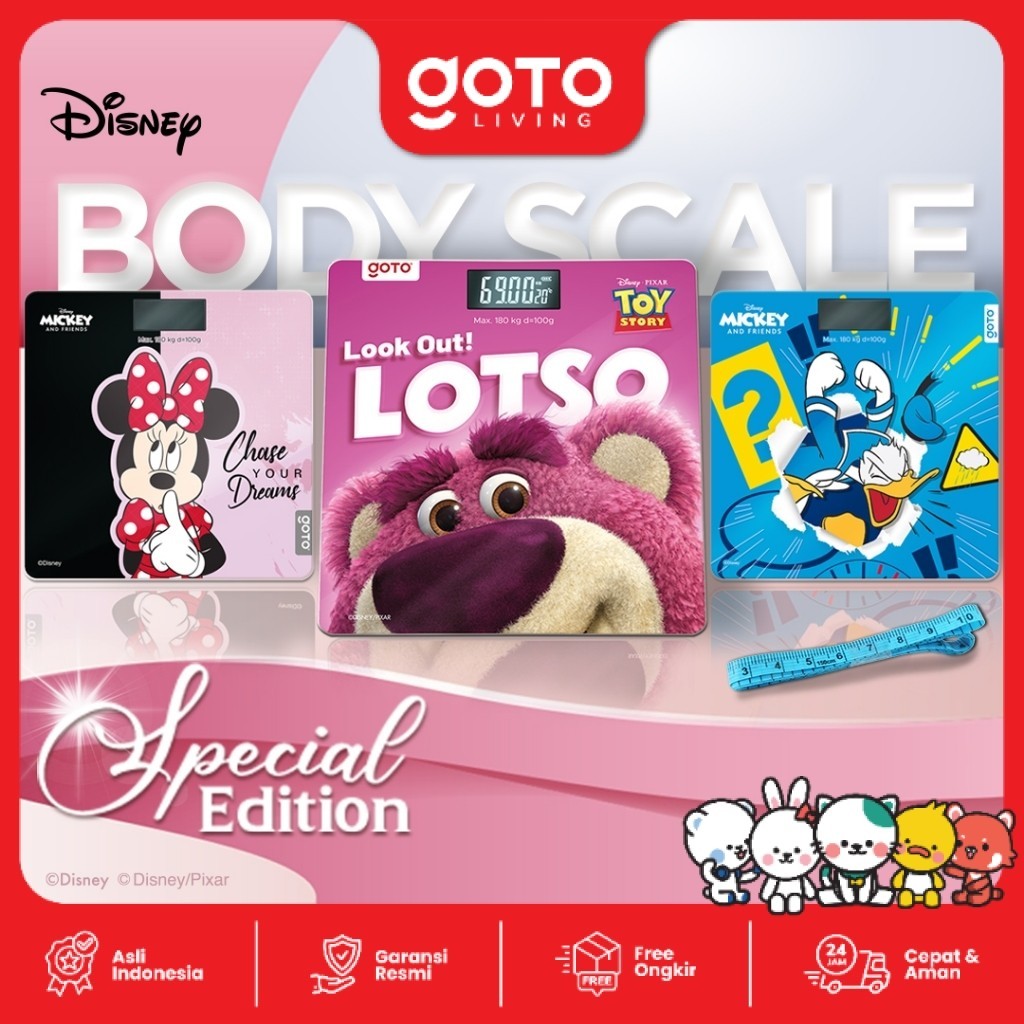 Goto Malaga Qubi X Disney Timbangan Badan Digital Akurat