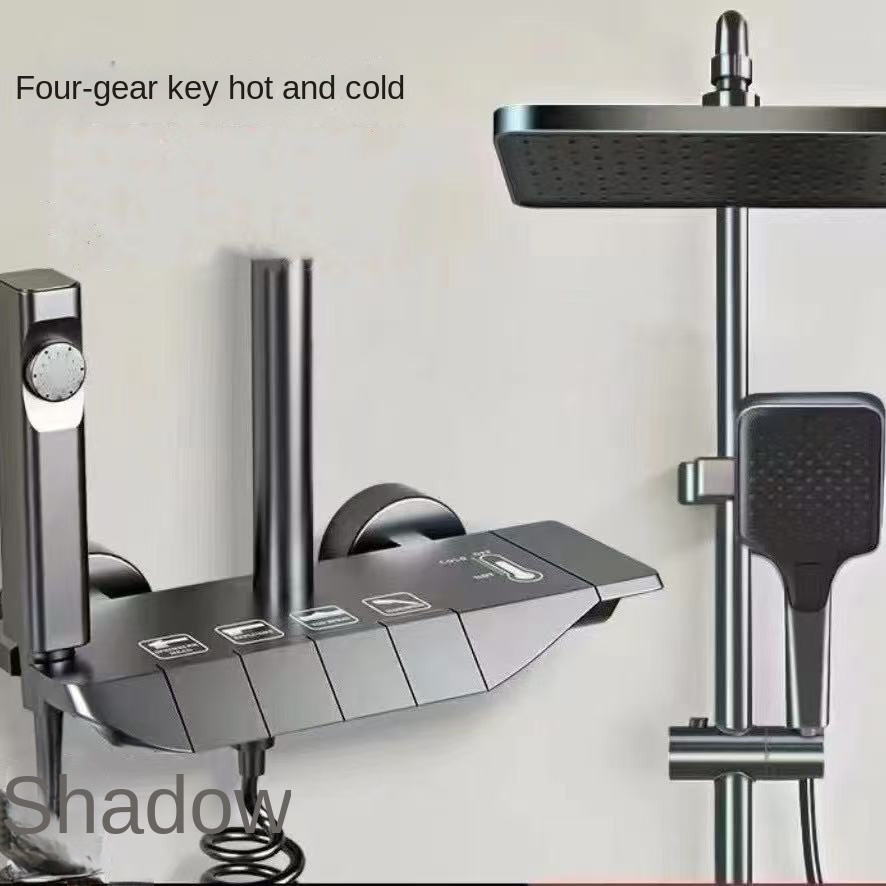 Space aluminum gital splay shower head set, bathroom bathroom, shower, pressurized and thickened all