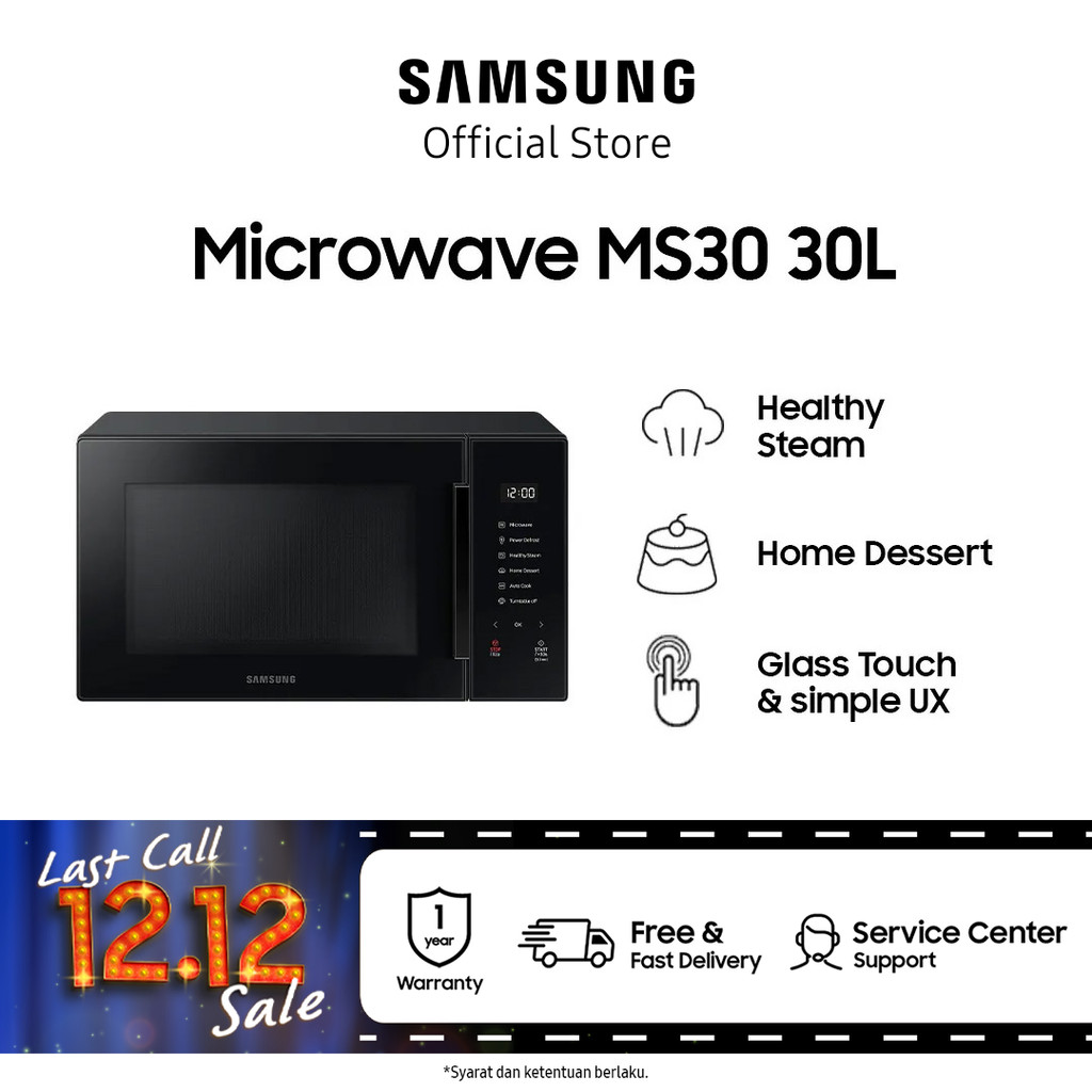 Samsung Microwave Solo, 30 L - MS30T5018UK