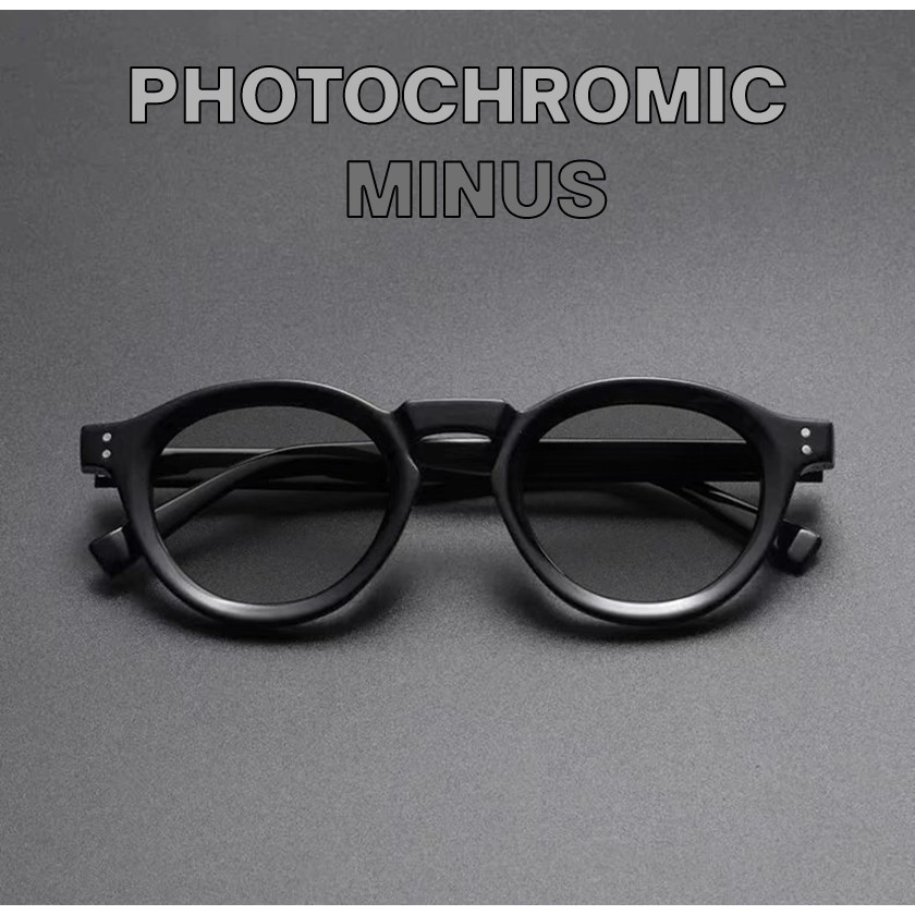 Kacamata Minus Fotokromik LG-992 Fashion Korea Retro Anti Blue Light anti Radiasi Model Cat Eye Kaca