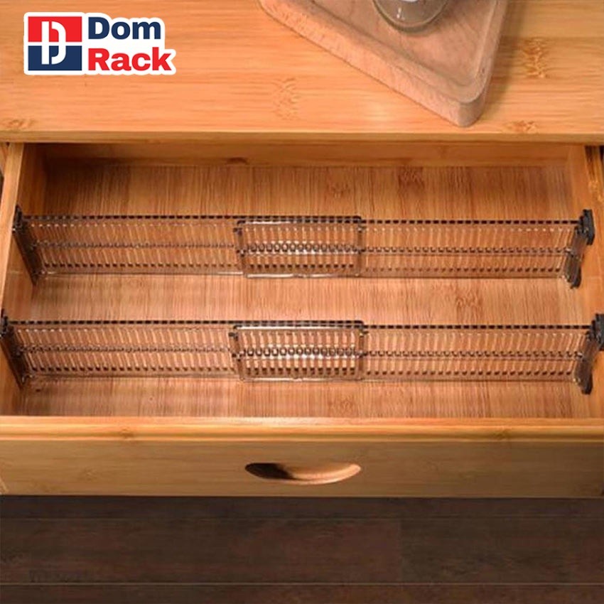 DOM RACK 2Pcs Sekat Laci Organizer Pakaian / Kantor Adjustable Penyekat Laci Penyekat Kotak Lemari O