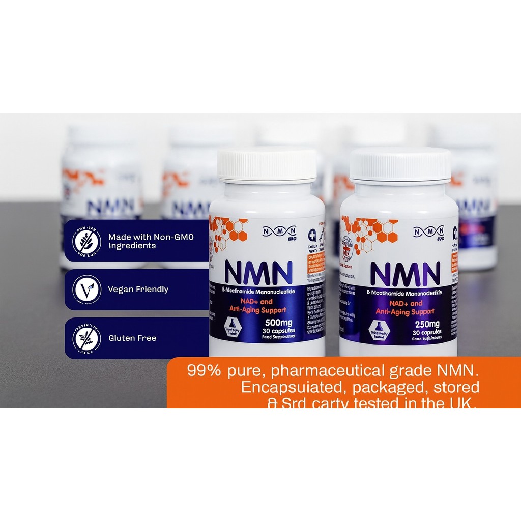 NMN Bio ASLI Nicotinamide Mononucleotide - 500mg Anti -Aging supplements  30Caps