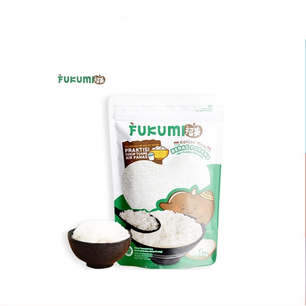 [UniGrosir] Fukumi Beras Porang Konjac Shirataki Rice 1 kg Pouch 1000 gram