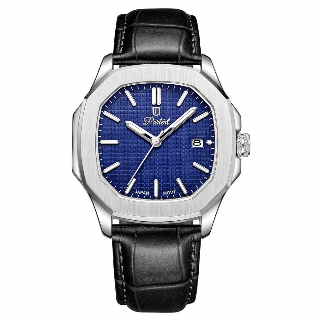 Jam Tangan Pria Parlent Phoenix Kulit Hitam Elegan